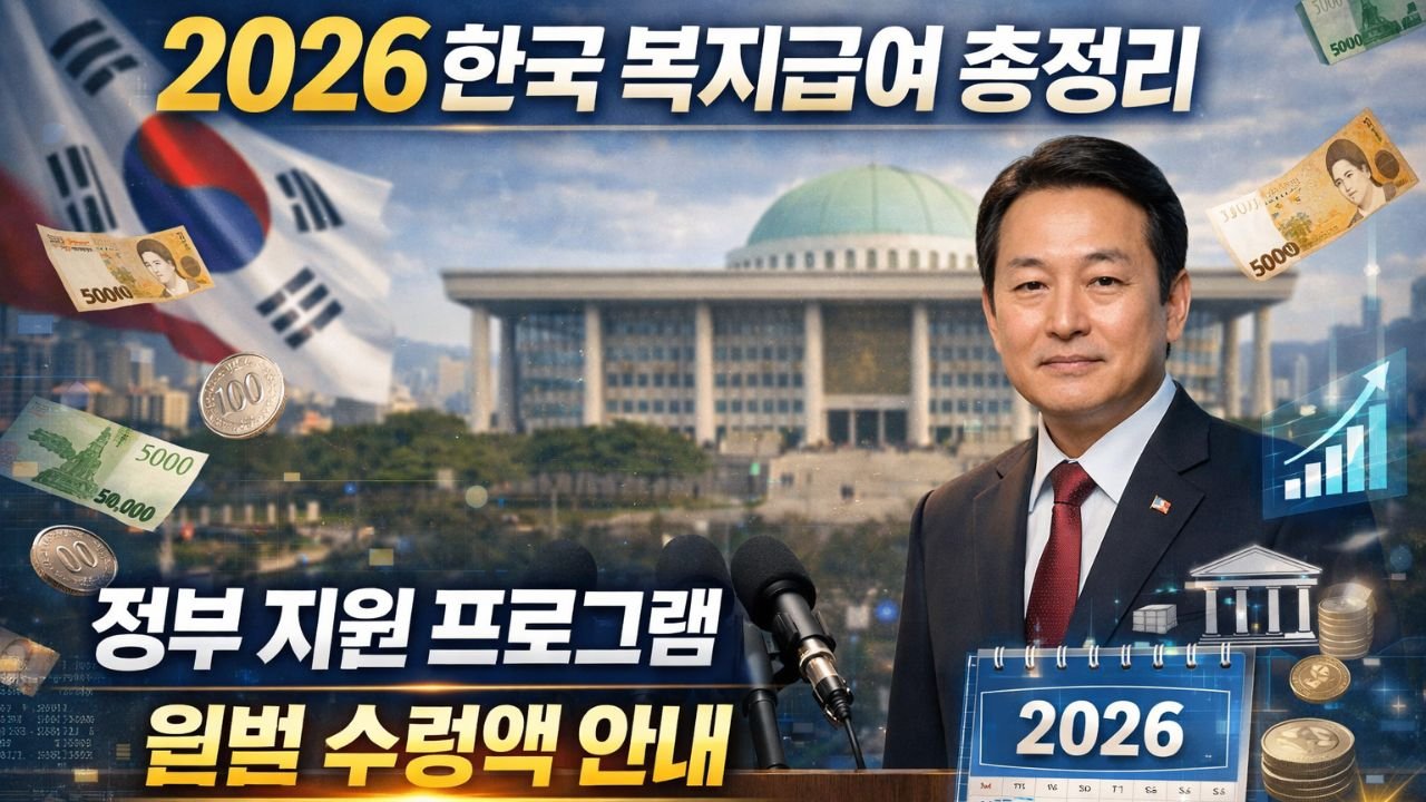 2026 한국 복지급여 총정리: 정부 지원 프로그램 & 월별 수령액 안내
