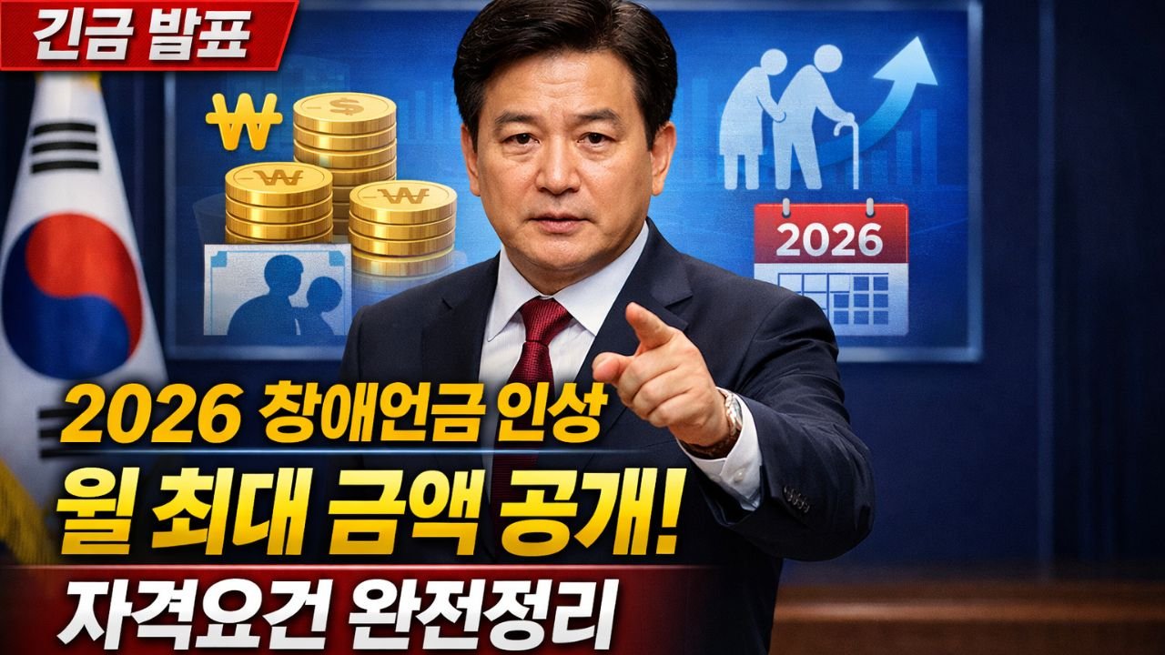 2026 한국 장애연금 최신 월 수령액 및 자격요건 완전정리