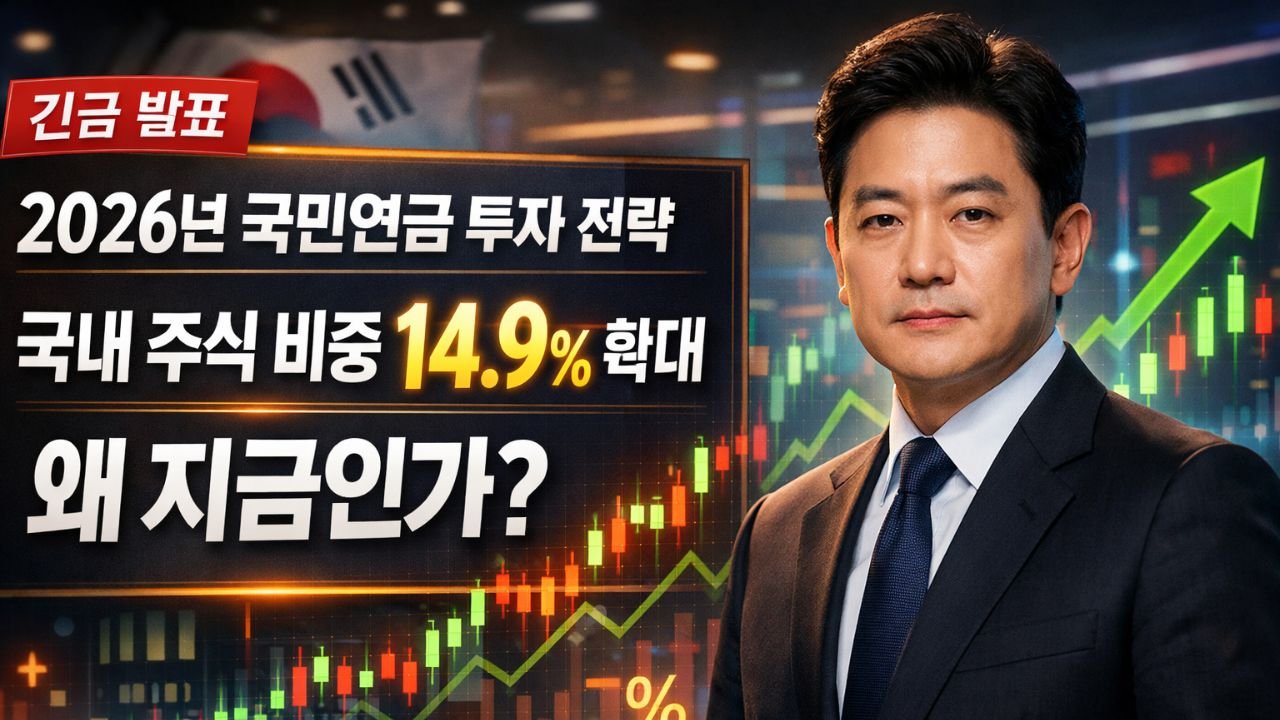 2026년 국민연금 투자 전략: 국내 주식 비중 14.9%로 확대 이유