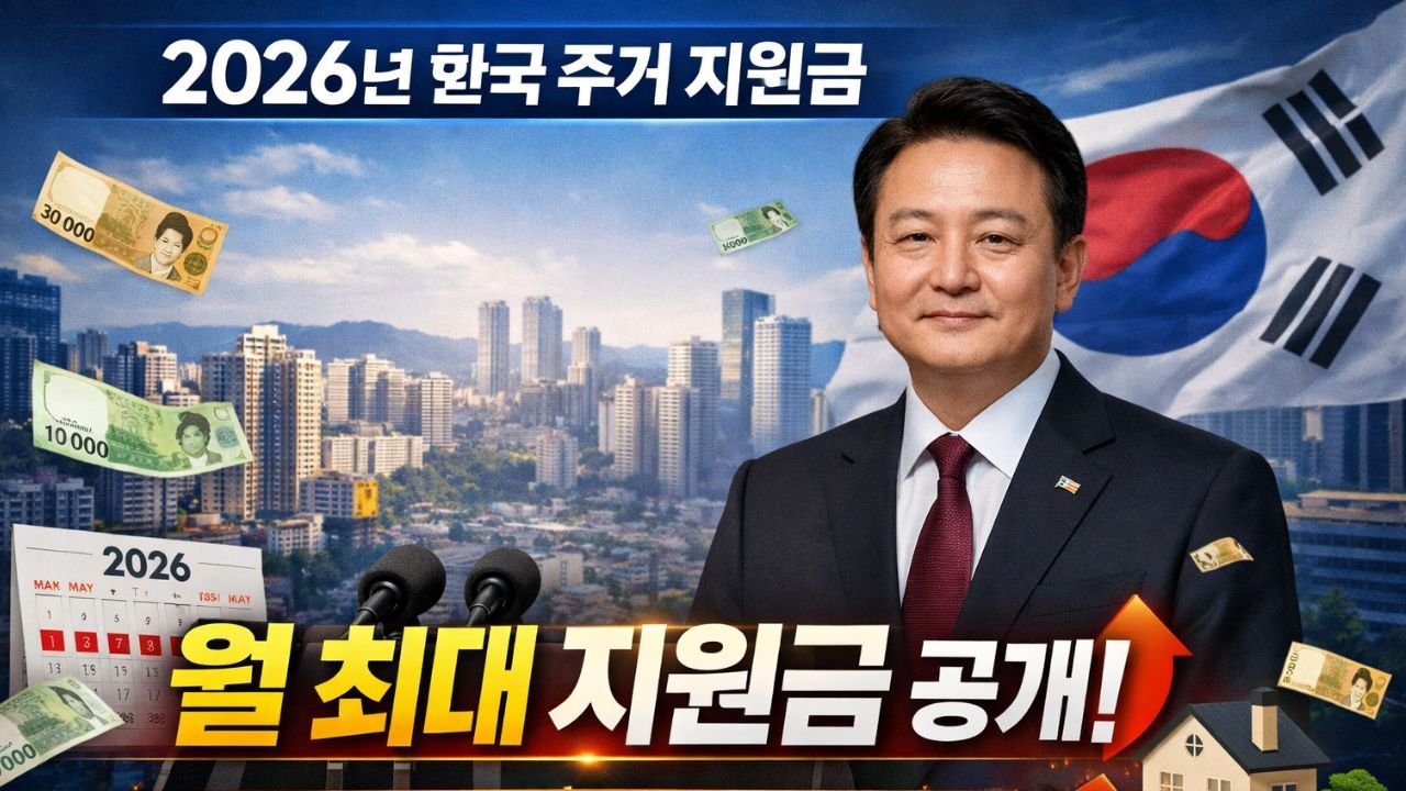 2026년 한국 저소득층 주거 지원금: 월별 수령액 완전 안내