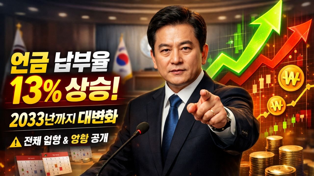 한국 연금 납부율 2033년까지 13% 상승 – 전체 일정 및 영향 완벽 분석